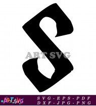 Gothic Alphabet Letter S Image Free SVG