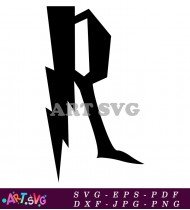 Free Black Gothic Letter R Image SVG