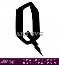 Gothic Alphabet Letter Q Graphic Free SVG