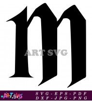 Gothic Alphabet Font, Black Gothic Letter SVG