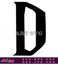 Free Gothic Letter D For Commercial Use SVG 1