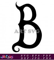 Bold Black Serif Capital Letter B SVG 1