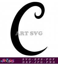 Bold Black Serif Capital Letter C SVG 1