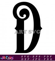 Vector Decorative Alphabet Script Letter N SVG