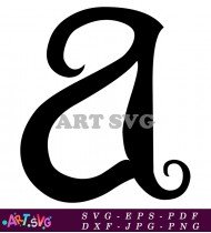 Decorative Script Letter A Free Font SVG