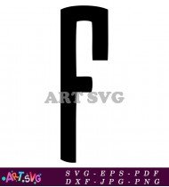 Stylish Black Gothic Letter F SVG 1