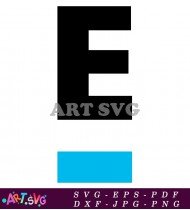 Simple Bold Black Letter E SVG