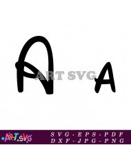 Black Graffiti Style Letter A Alphabet Font SVG 1