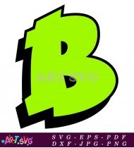 Green Graffiti Letter B Urban Style Alphabet SVG