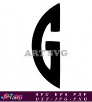 Bold Black Letter G Alphabet Art SVG