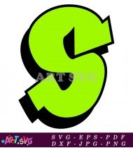 Green Letter S Bold Outline Isolated Background SVG 4