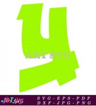 Green Letter Y Graffiti Outline SVG 1