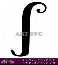 Bold Black J Letter Calligraphy Style Font SVG 2