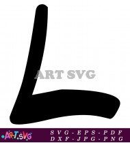 Black Letter L Font Design Graphics SVG