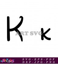 Free Black Letter K Clip Art Bold SVG