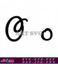 Black Letter O Design Rounded Corners Font SVG