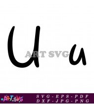 Bold Black Letter U On White Background SVG