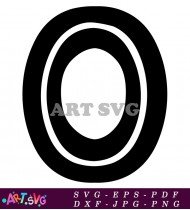 Bold Black Circle With White Inner Circle SVG