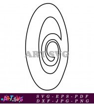 Black and White Spiral Circle Image SVG