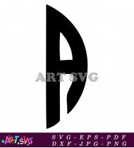 Black and White Capital Letter A Illustration SVG