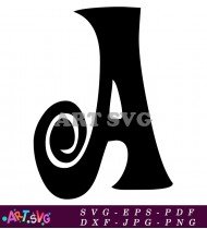 Bold Black and White Letter A Graffiti SVG