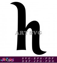 Letter H Bold Serif Design SVG 1