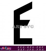 Black Letter E Design Illustration SVG 1