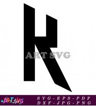 Modern Black K Letter Logo SVG