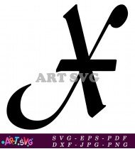 Letter X Design Bold Lines SVG 1