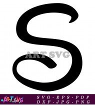 Black Letter S Design Bold Serif SVG 1