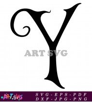 Letter Y Classic Design Bold SVG 1