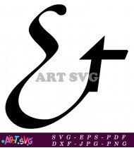 Black and White Abstract Letter E Design SVG