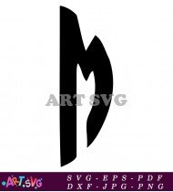 Bold Black And White Letter M Logo Design SVG