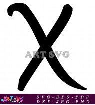 Striking Black And White Letter X Logo Design SVG