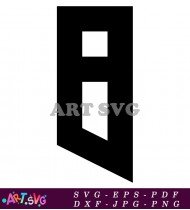 Geometric Black And White Letter P Logo Design SVG