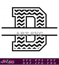 Flowing Black And White Letter D Logo Design SVG