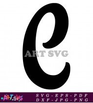 Elegant Black And White Letter E Logo Design SVG