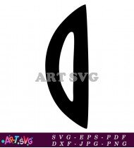 Black and White Gothic Letter O Design SVG