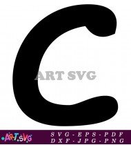 Black and White Gothic Letter C Font SVG