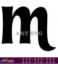 Stylish Modern Letter M Alphabet Design SVG