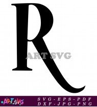 Elegant Bold Style Letter R Logo SVG