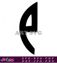 Simple Black and White Capital Letter F SVG 1