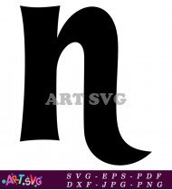 Black and White Letter H Font Design SVG