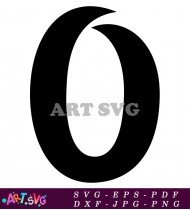 Unique Bold Black Letter O Design For Prints SVG 1