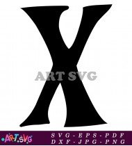 Stylish Fancy X Letter Design For Graphic Design SVG