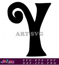 Modern Black And White Letter Y Logo Design Graphic SVG