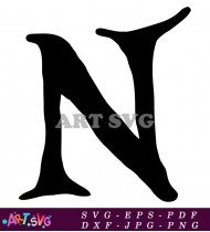 Bold And Beautiful Number N Clipart SVG