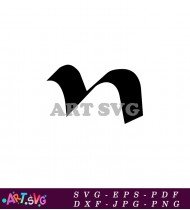 Black Letter M In Decorative Gothic Style SVG