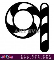 Black And White Letter O In Gothic Style SVG 1