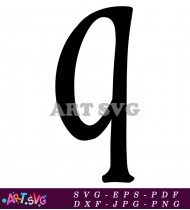 Black And White Letter A In Gothic Style SVG 1